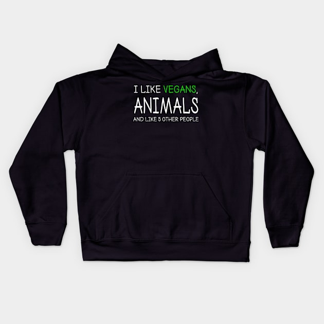 Vegan Funny Quote Meme Kids Hoodie by DeesDeesigns